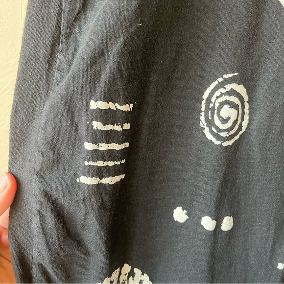 Cotton Fields Mac Black Fish Stencil Print Maxi Sleeveless Dress lagenlook Art - Picture 6 of 12